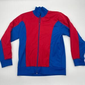 BURTON Mens Jacket Size L Blue Red Cotton Blend Lightweight Full Zip Snowboard